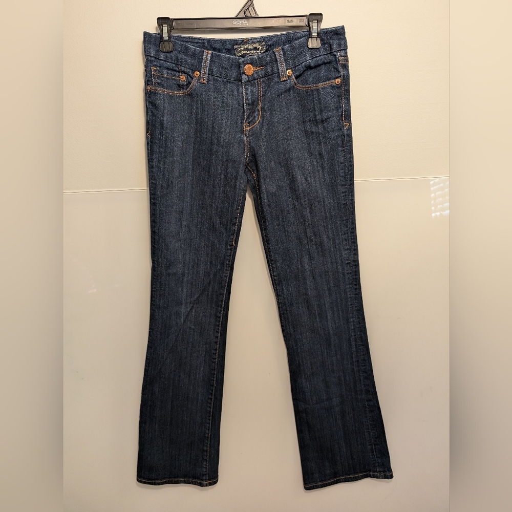 Seven 7 Boot Cut Jeans women's size 28 dark blue wash